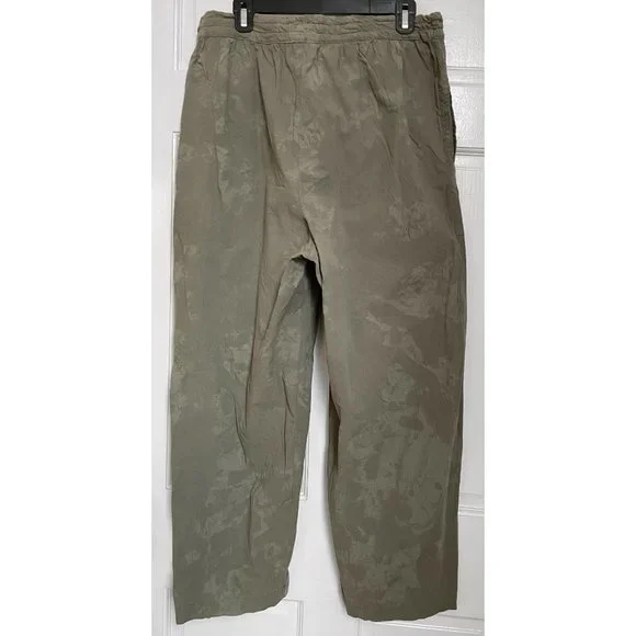 Issey Miyake Set Pants & Top Size 9 M L Green Dye Drawstring Ruching Vintage 90s - Picture 8 of 12